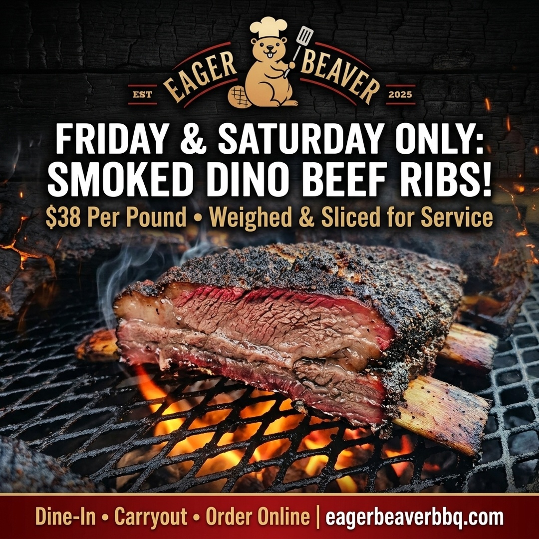 Friday and Saturday Special - Oak-Smoked Dino Beef Plate Ribs